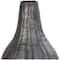 13" Black Metal Snakeskin Inspired Vase with Dimensional Wavy Accents